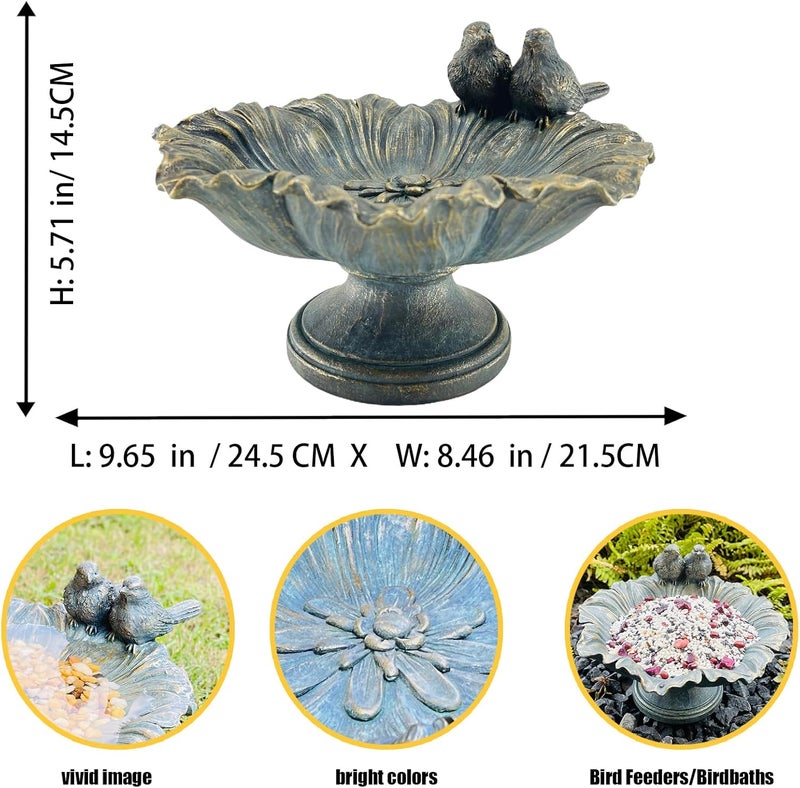 Brilliant Prospect Bird Baths for Outdoors, Garden Decorations Hummingbird Feeders, Outdoor Sculpture Yard Art Large Lawn Ornament Patio Figurine Bird Feeder Resin - Image 2